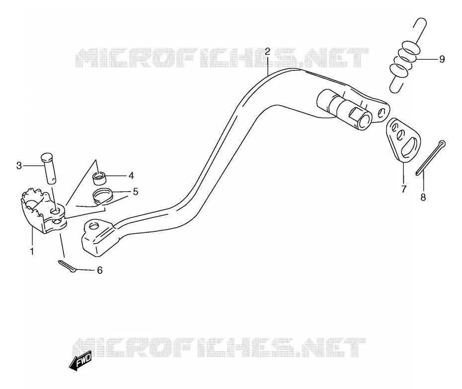REAR BRAKE Suzuki MOTO 125 TS-R 1990  TS125RL(E2)