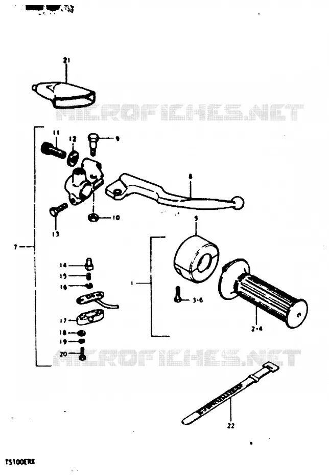 RIGHT SWITCH - HANDGRIP Suzuki MOTO 100 TS-ER 1999  TS100ERX(T/X)