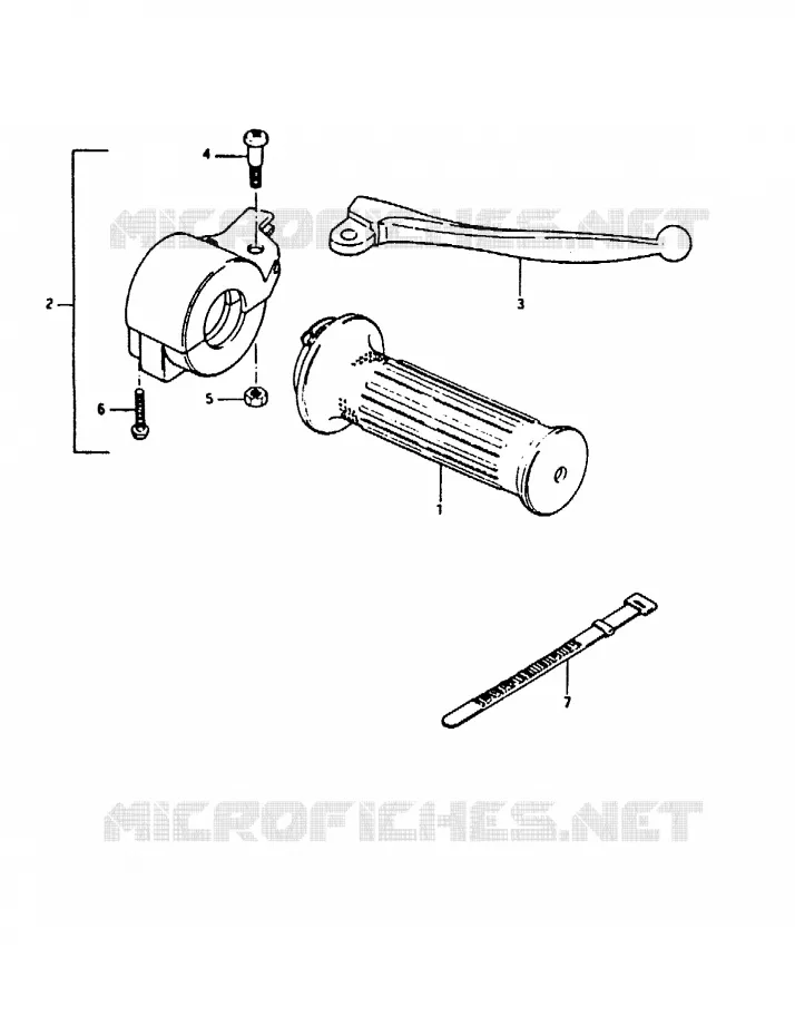 RIGHT SWITCH - HANDGRIP Suzuki MOTO 50 TS-ER 1983  TS50ERKDBD(Z/D)