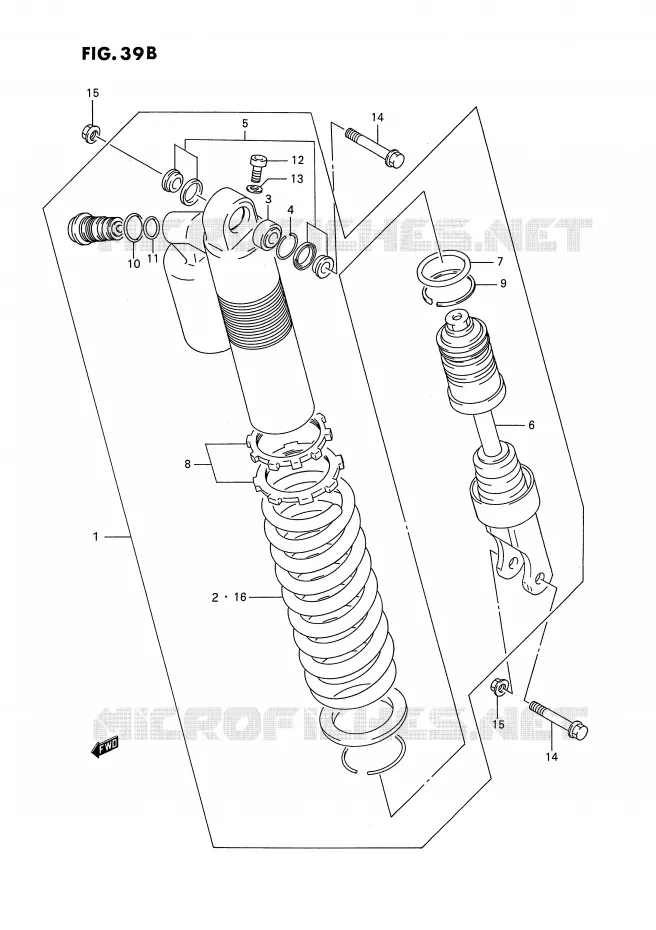 SHOCK ABSORBER (MODEL P/R/S/T) Suzuki MOTO 250 RMX 1991  RMX250M(E3)