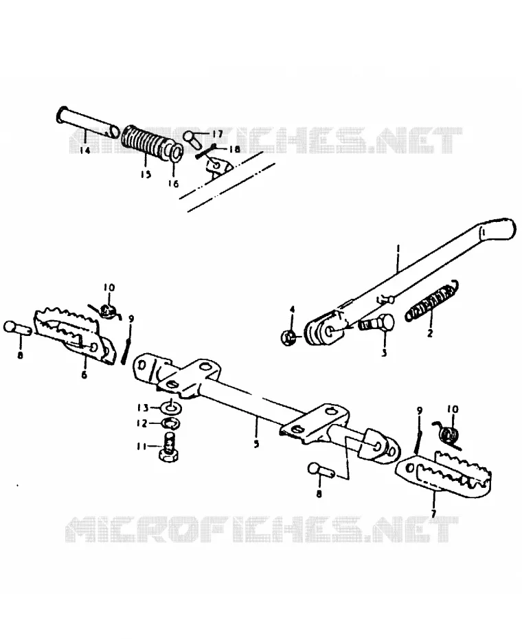 STAND - FOOTREST Suzuki MOTO 125 TS-ER 1992  TS125ERN