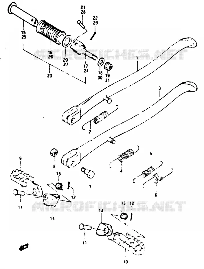 STAND - FOOTREST Suzuki MOTO 125 TS-X 1985  TS125XF(E/F/G)