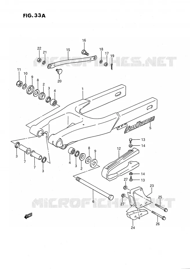 SWINGARM (MODEL K) Suzuki MOTO 80 RM 1988  RM80XJ(E2)