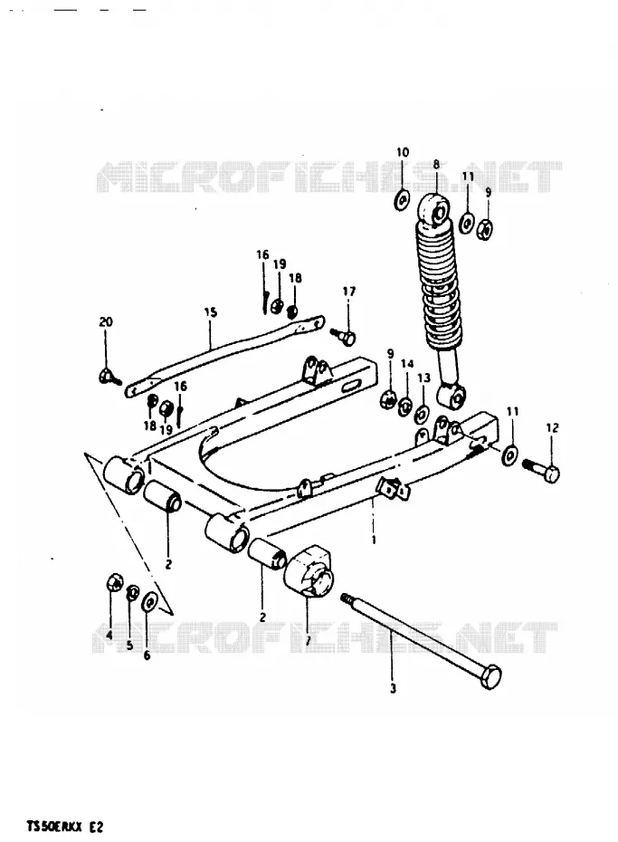 SWINGARM Suzuki MOTO 50 TS-ER 1981  TS50ERKDX(T/X)