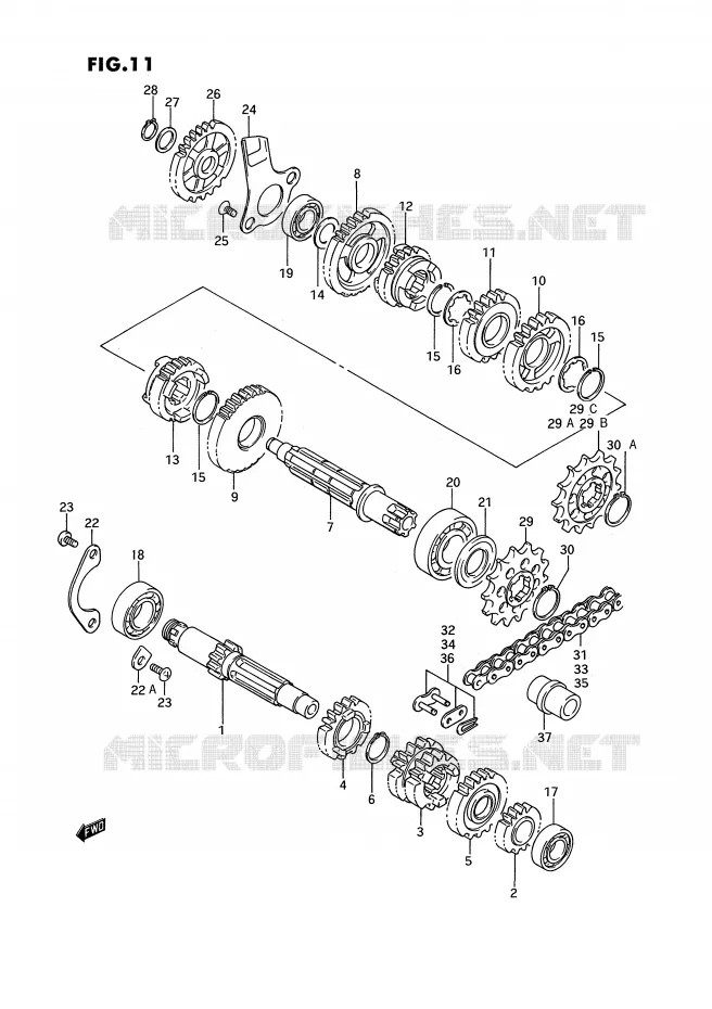 TRANSMISSION Suzuki MOTO 80 RM 1991  RM80M(E3)