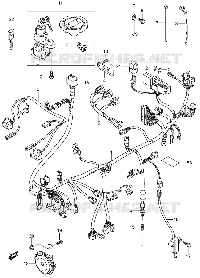 WIRING HARNESS (SV1000S/S1/S2) Suzuki MOTO 1000 SV 2003  SV1000S1K3(E2)