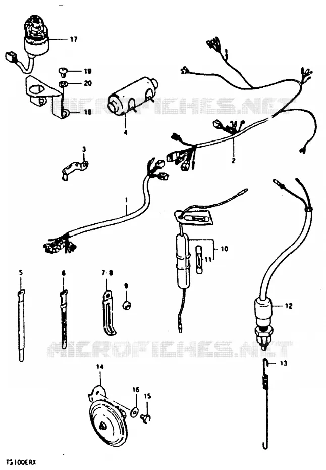 WIRING HARNESS Suzuki MOTO 100 TS-ER 1999  TS100ERX(T/X)