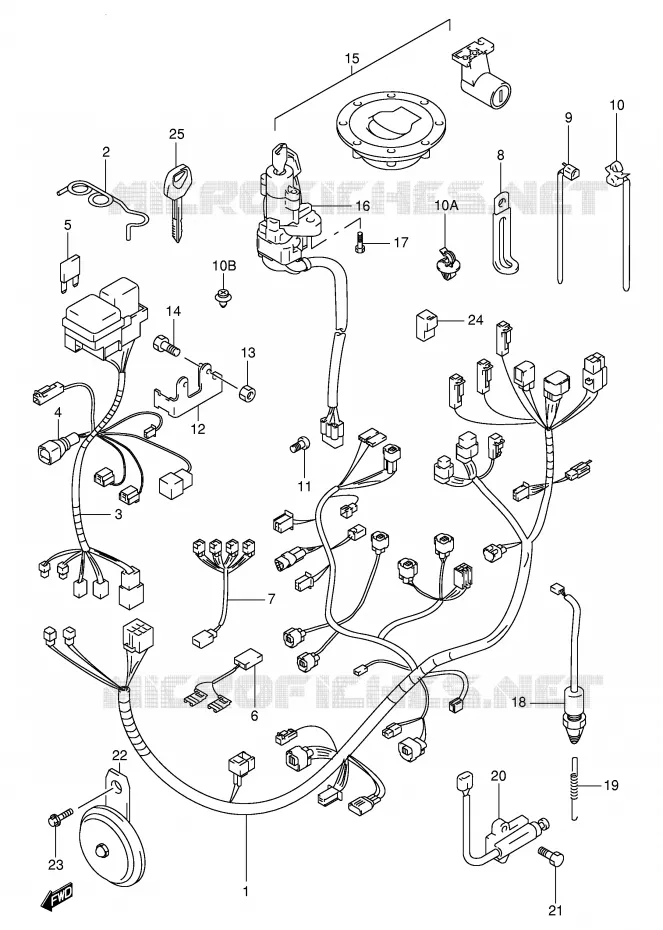 WIRING HARNESS Suzuki MOTO 1000 TL-R 2001  TL1000RK1(E2)