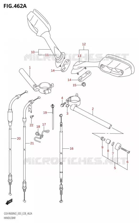 HANDLEBAR Suzuki MOTO 600 GSX-R 2022  GSX-R600 M2 (E03,E28,E33)