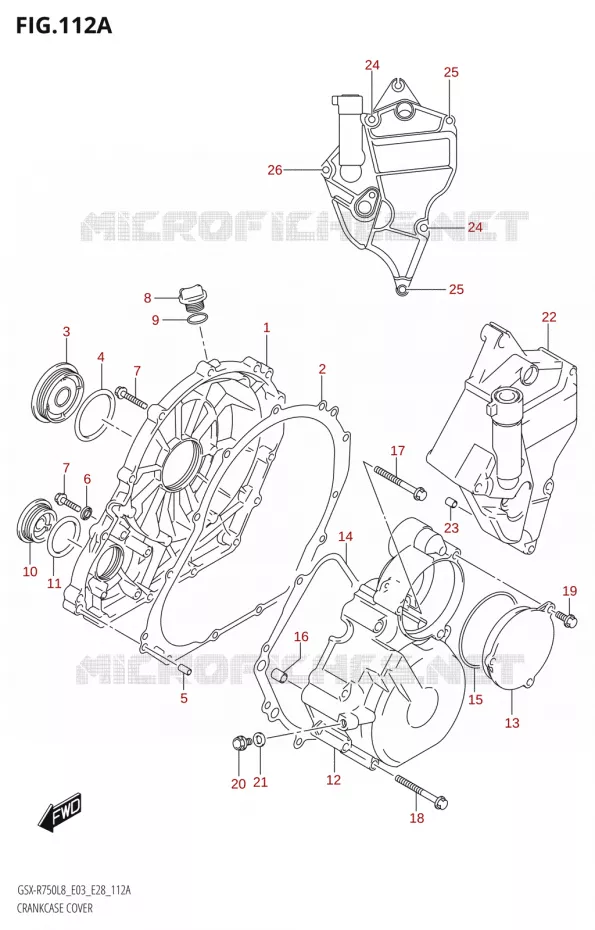 CRANKCASE COVER Suzuki MOTO 750 GSX-R 2018  GSX-R750 L8 (E03,E28,E33)