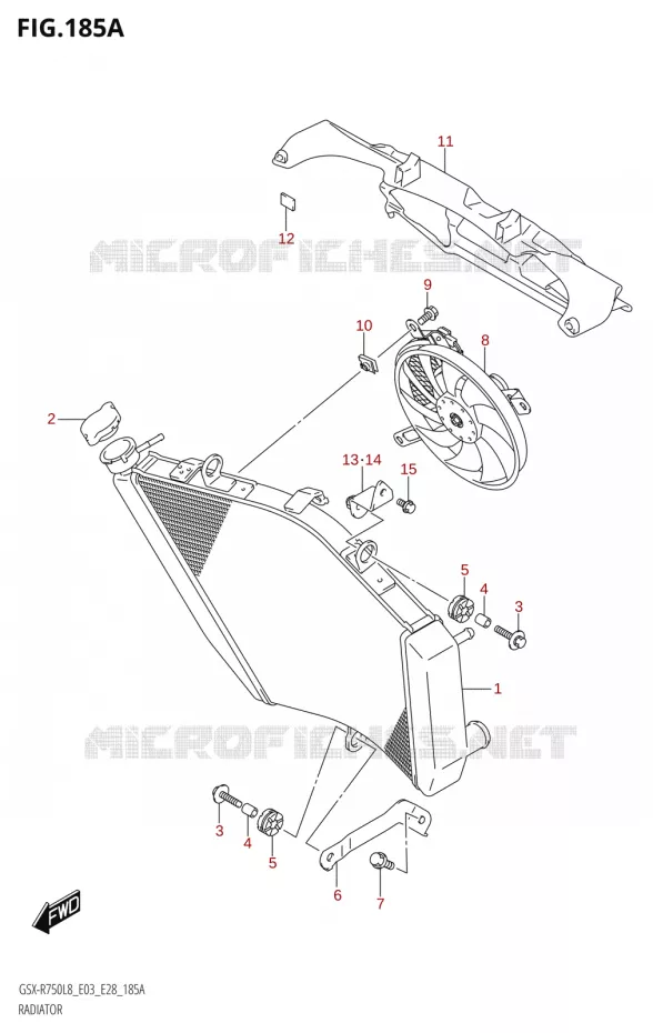 RADIATOR Suzuki MOTO 750 GSX-R 2018  GSX-R750 L8 (E03,E28,E33)