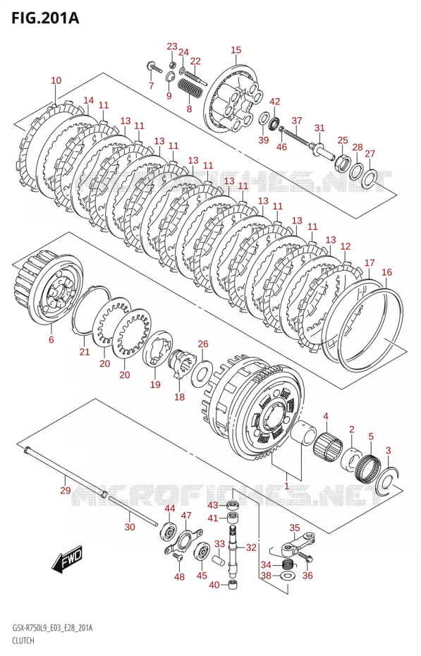 CLUTCH Suzuki MOTO 750 GSX-R 2019  GSX-R750 L9 (E03,E28,E33)
