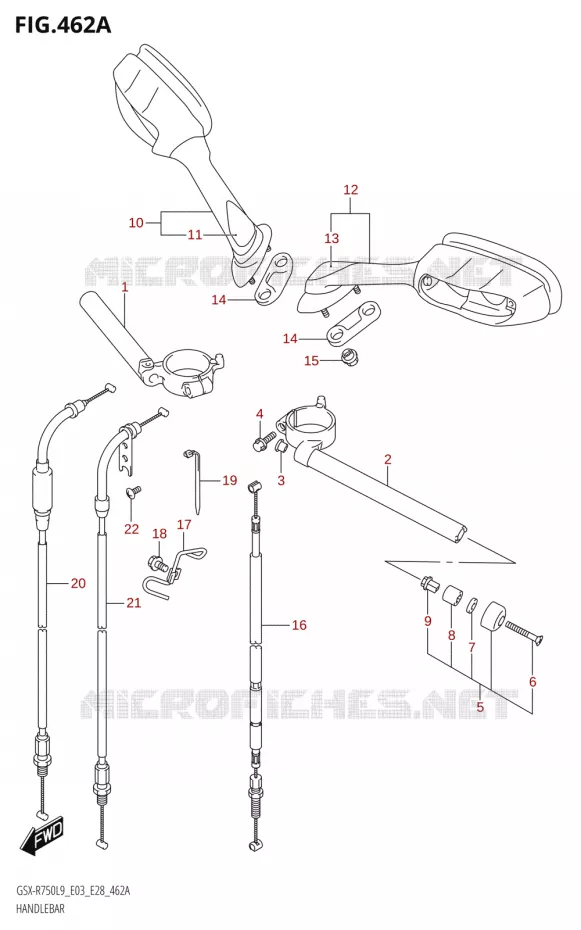 HANDLEBAR Suzuki MOTO 750 GSX-R 2019  GSX-R750 L9 (E03,E28,E33)