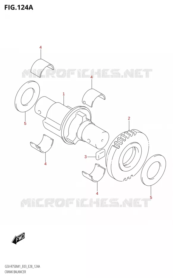 CRANK BALANCER Suzuki MOTO 750 GSX-R 2021  GSX-R750 M1 (E03,E28,E33)