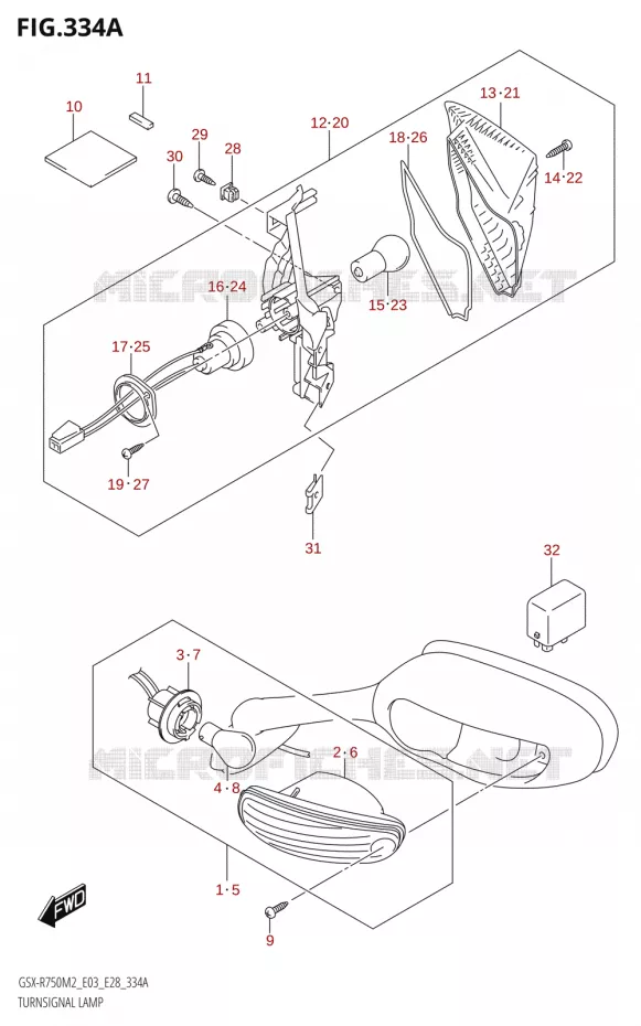 INDICATORS Suzuki MOTO 750 GSX-R 2022  GSX-R750 M2 (E03,E28,E33)