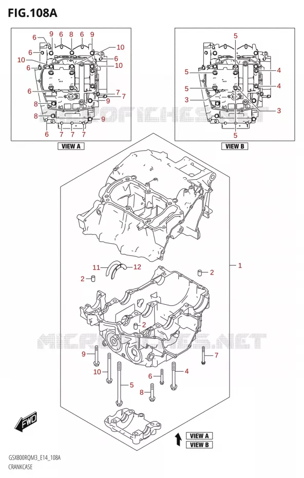 CRANKCASE Suzuki MOTO 800 GSX 2023  GSX800RQ M3 (E14)