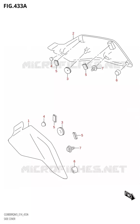 REAR FAIRING Suzuki MOTO 800 GSX 2023  GSX800RQ M3 (E14)