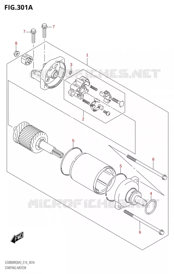 STARTER MOTOR Suzuki MOTO 800 GSX 2023  GSX800RQ M3 (E14)