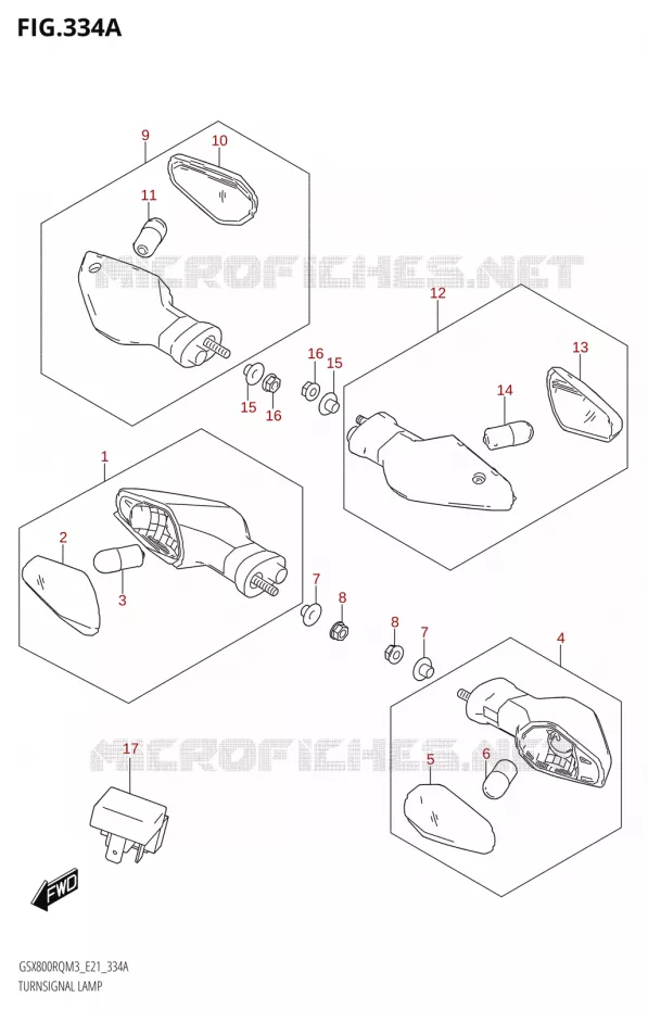 INDICATORS Suzuki MOTO 800 GSX 2023  GSX800RRQ M3 (E21)