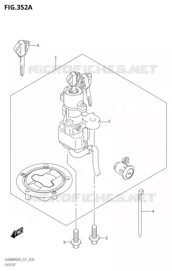 LOCK SET Suzuki MOTO 800 GSX 2023  GSX800RRQ M3 (E21)