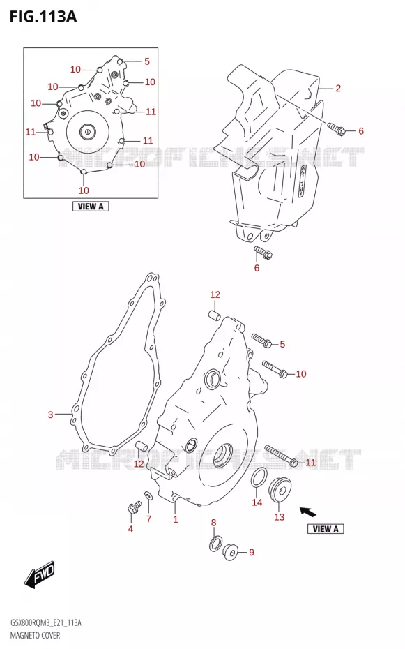 MAGNETO COVER Suzuki MOTO 800 GSX 2023  GSX800RRQ M3 (E21)