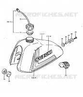 FUEL TANK for Suzuki TS-ER 125 1992