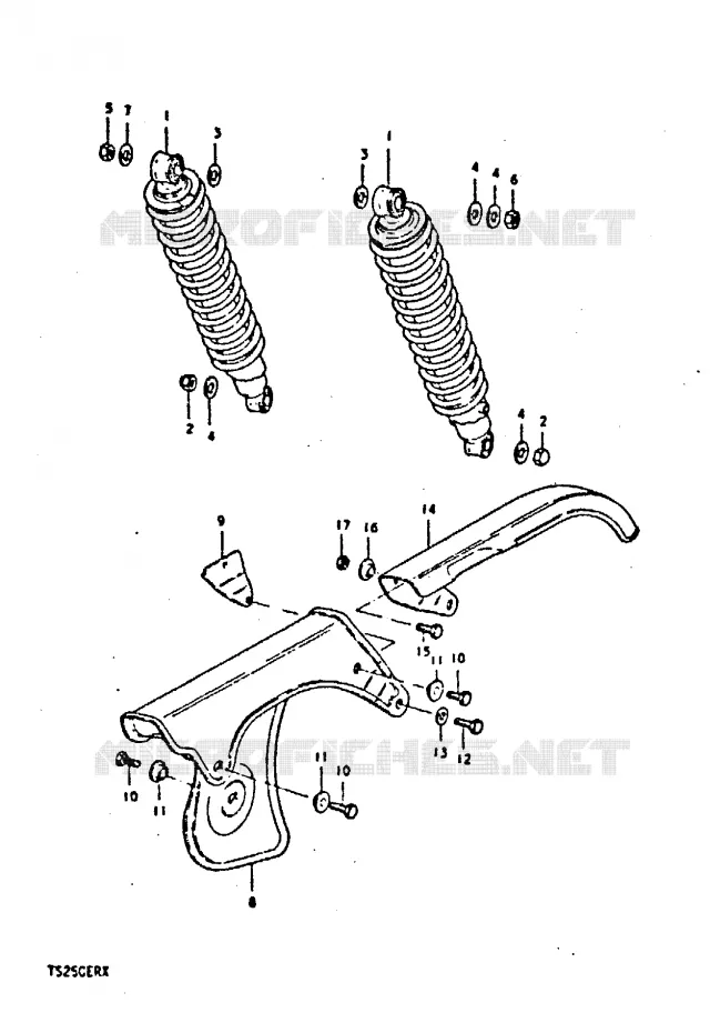 CHAIN GUARD Suzuki MOTO 250 TS-ER 1996  TS250ERT(T/X)