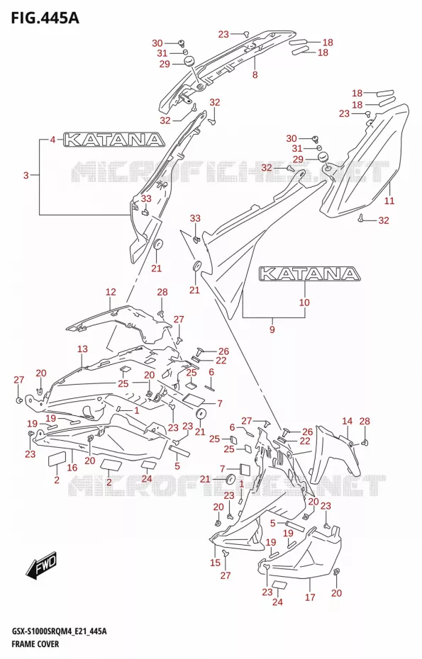FAIRING Suzuki MOTO 1000 KATANA 2024  GSX-S1000SRQ M4 (E21)