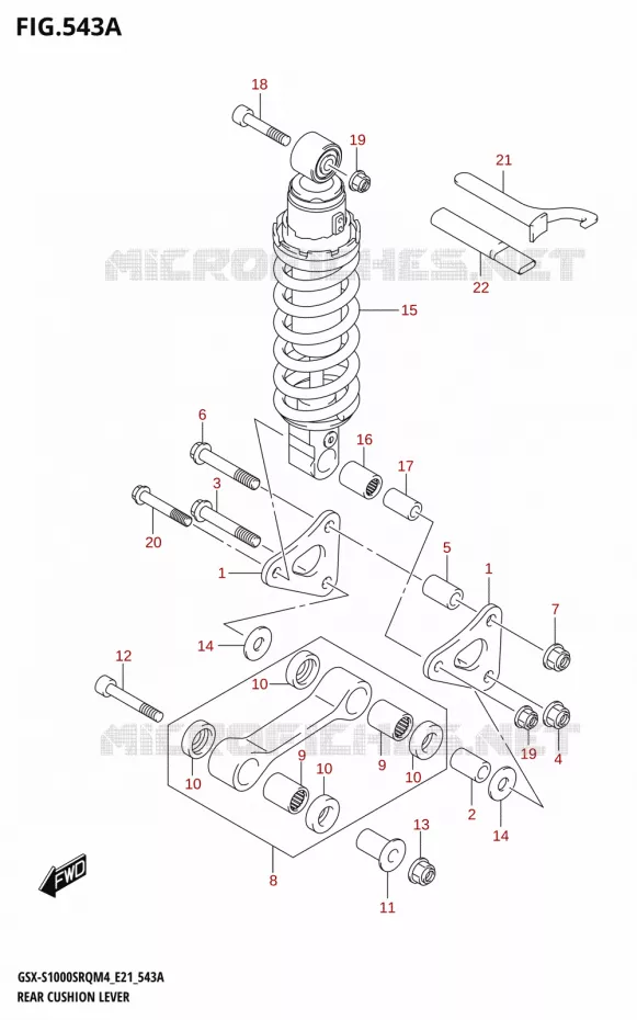 SHOCK ABSORBER LINKAGE Suzuki MOTO 1000 KATANA 2024  GSX-S1000SRQ M4 (E21)
