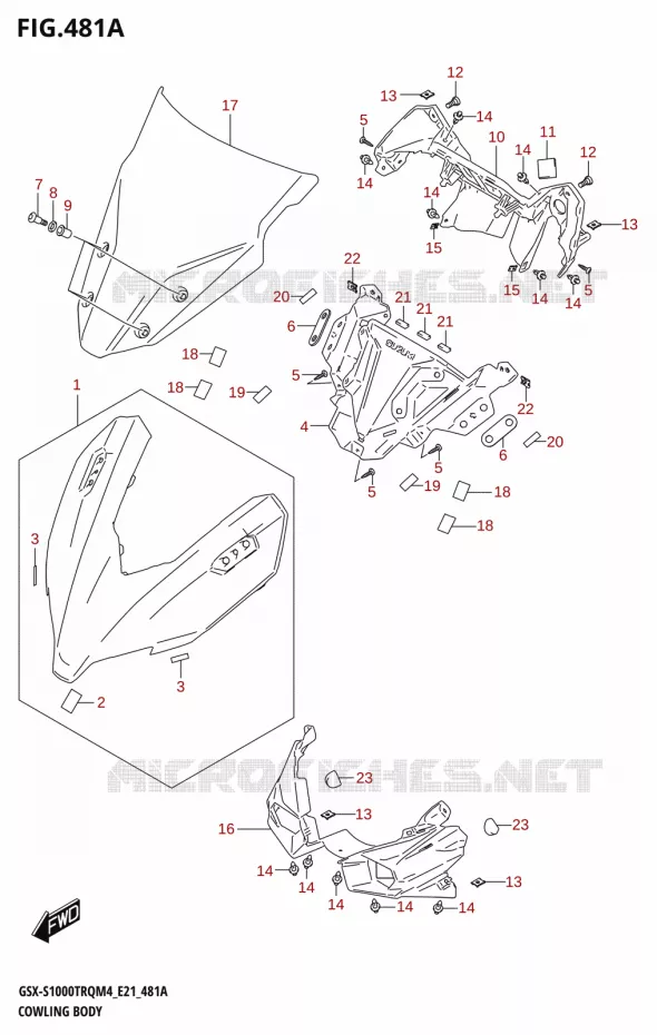 FAIRING Suzuki MOTO 1000 GSX-S 2024  GSX-S1000TRQ M4 (E21)