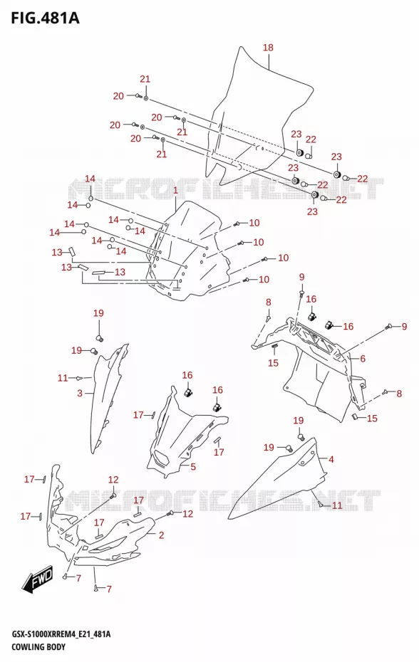 FAIRING Suzuki MOTO 1000 GSX-S 2024  GSX-S1000XRRE M4 (E21)