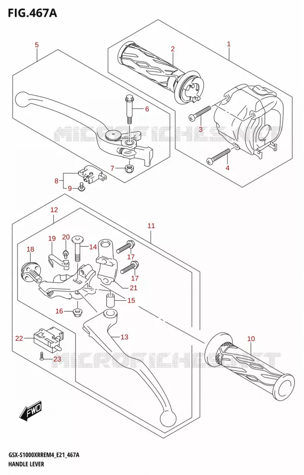LEVERS - HANDGRIPS Suzuki MOTO 1000 GSX-S 2024  GSX-S1000XRRE M4 (E21)