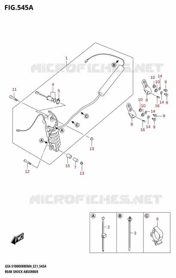 REAR SHOCK ABSORBER Suzuki MOTO 1000 GSX-S 2024  GSX-S1000XRRE M4 (E21)