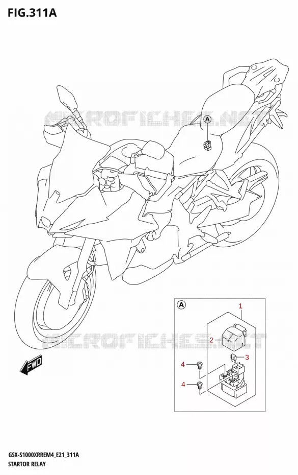 STARTER RELAY Suzuki MOTO 1000 GSX-S 2024  GSX-S1000XRRE M4 (E21)
