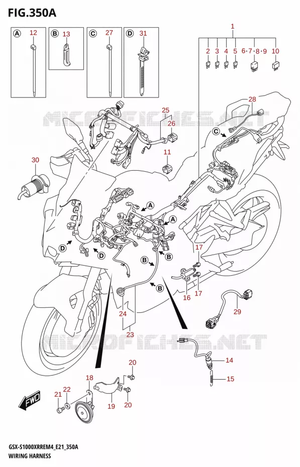 WIRING HARNESS Suzuki MOTO 1000 GSX-S 2024  GSX-S1000XRRE M4 (E21)