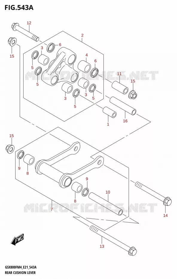 SHOCK ABSORBER LINKAGE Suzuki MOTO 800 GSX 2024  GSX800FUQ M4 (E21)