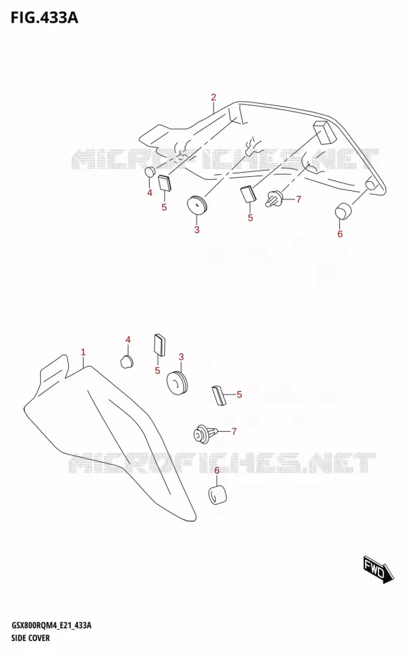 REAR FAIRING Suzuki MOTO 800 GSX 2024  GSX800RQ M4 (E21)