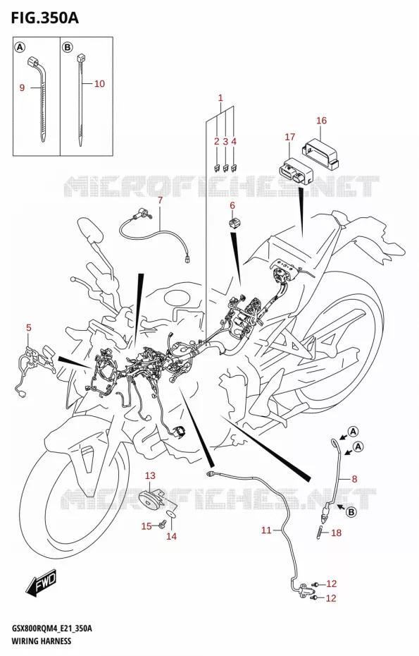WIRING HARNESS Suzuki MOTO 800 GSX 2024  GSX800RQ M4 (E21)