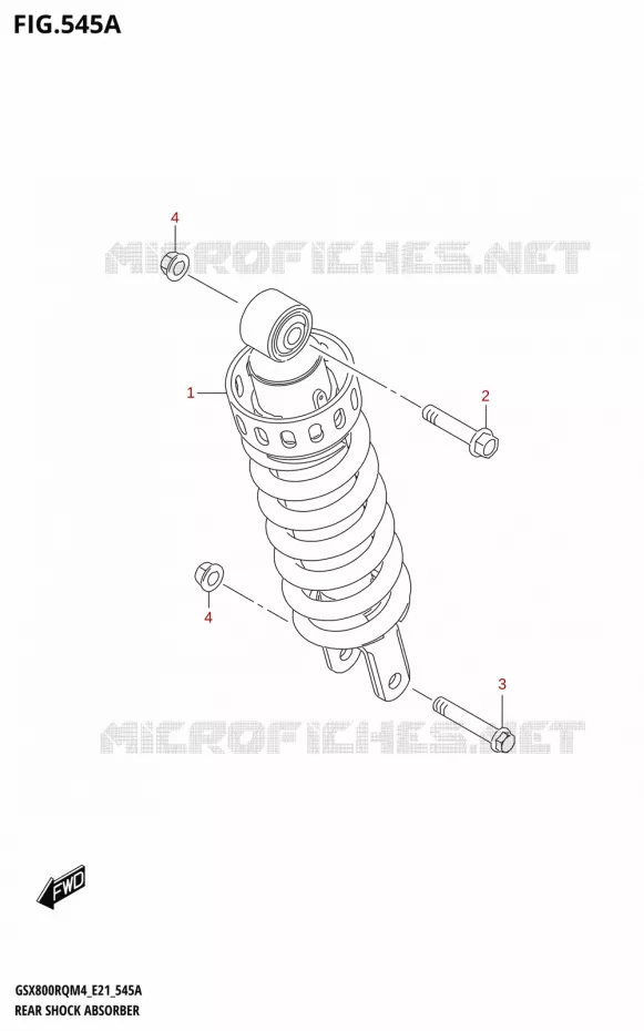 REAR SHOCK ABSORBER Suzuki MOTO 800 GSX 2024  GSX800UQ M4 (E21)
