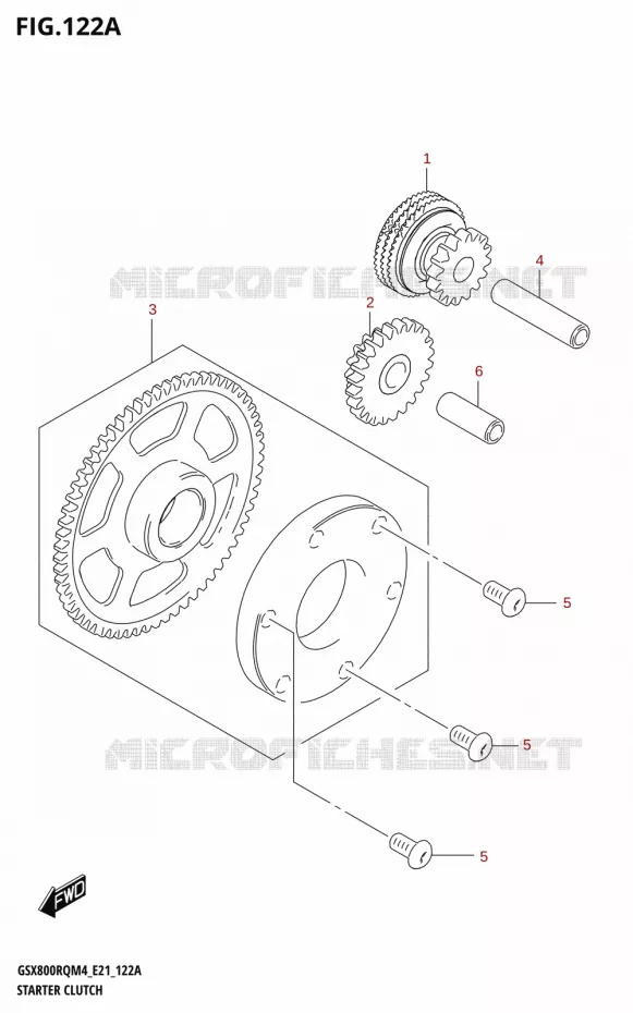 STARTER MOTOR CLUTCH Suzuki MOTO 800 GSX 2024  GSX800UQ M4 (E21)