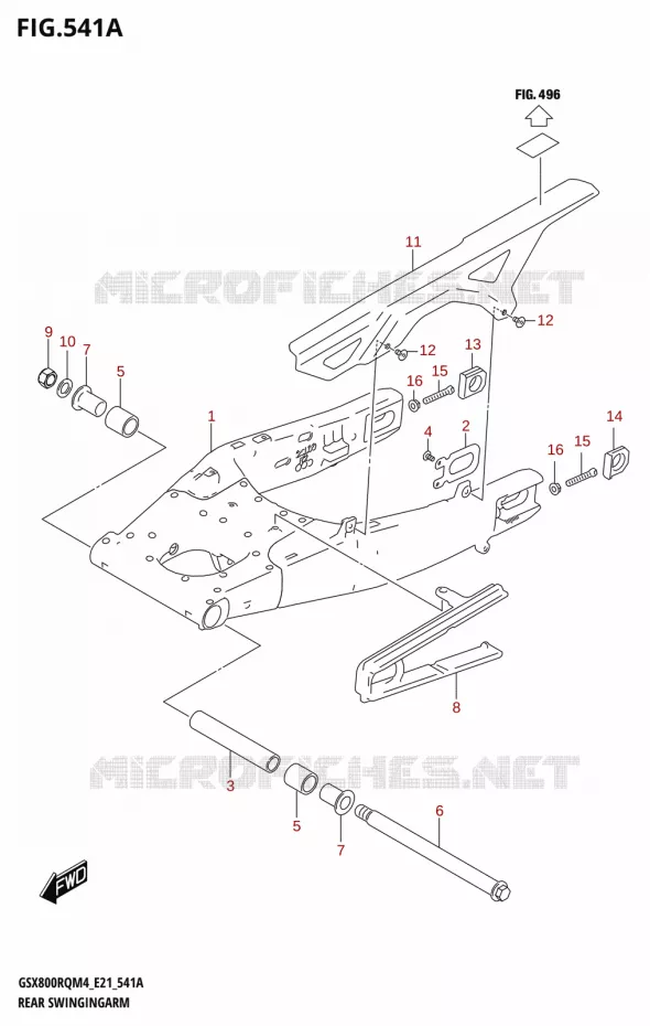 SWINGARM Suzuki MOTO 800 GSX 2024  GSX800UQ M4 (E21)