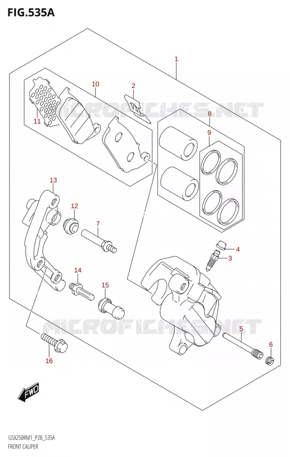 FRONT CALIPER Suzuki MOTO 250 GSX-R 2021  GSX250R M1 (P28)