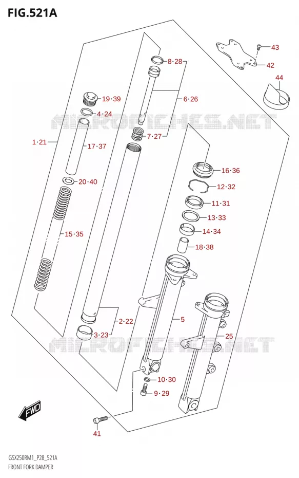 FRONT FORK Suzuki MOTO 250 GSX-R 2021  GSX250R M1 (P28)