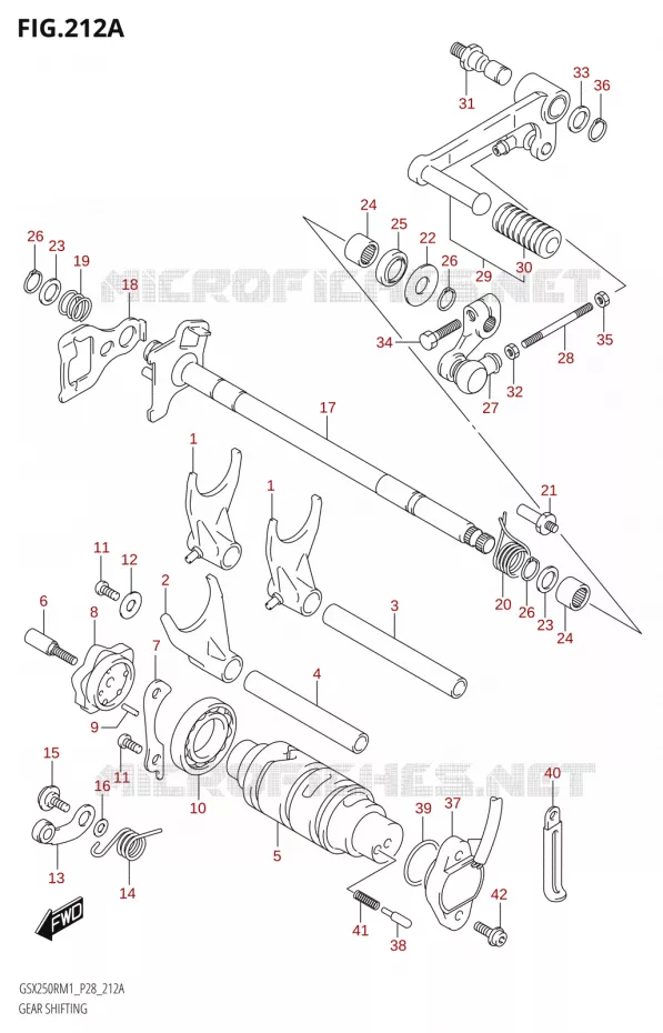 GEAR SHIFTING ASSY Suzuki MOTO 250 GSX-R 2021  GSX250R M1 (P28)