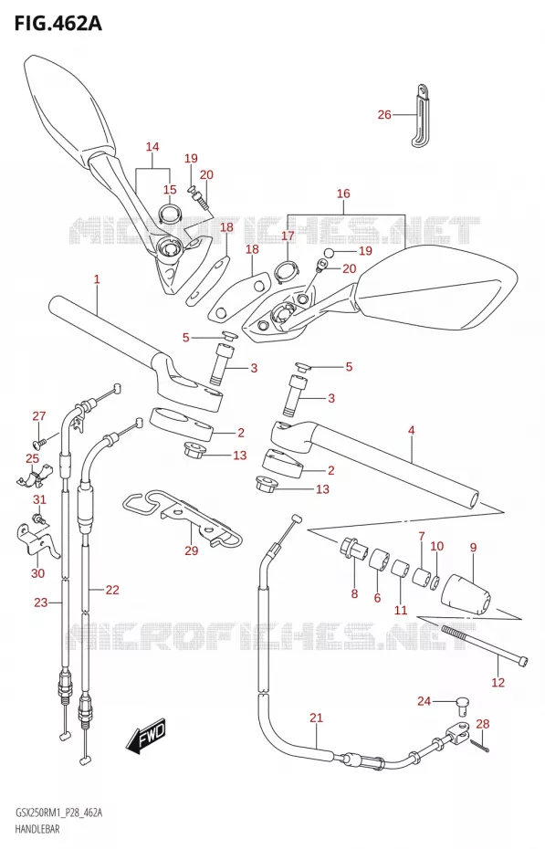 HANDLEBAR Suzuki MOTO 250 GSX-R 2021  GSX250R M1 (P28)
