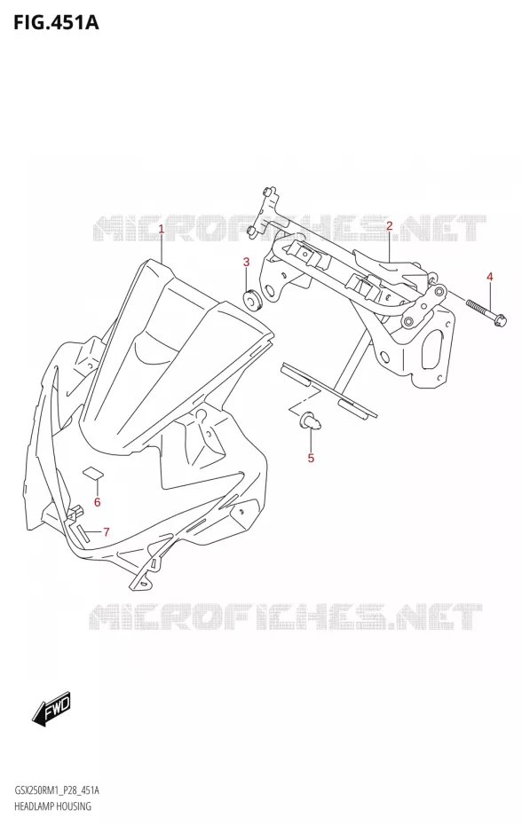 HEADLAMP HOUSING Suzuki MOTO 250 GSX-R 2021  GSX250R M1 (P28)