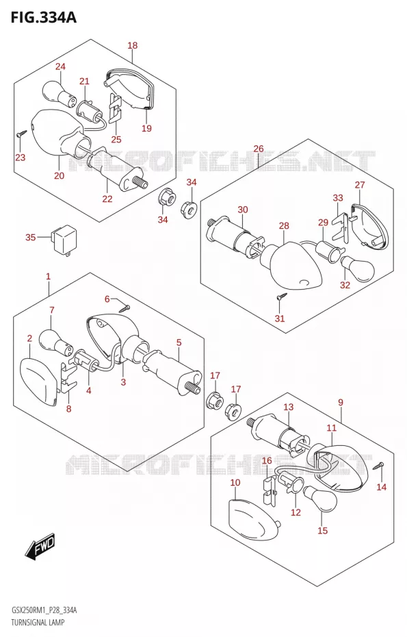 INDICATORS Suzuki MOTO 250 GSX-R 2021  GSX250R M1 (P28)