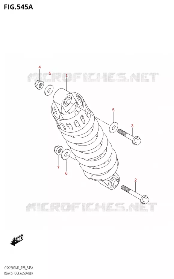 REAR SHOCK ABSORBER Suzuki MOTO 250 GSX-R 2021  GSX250R M1 (P28)