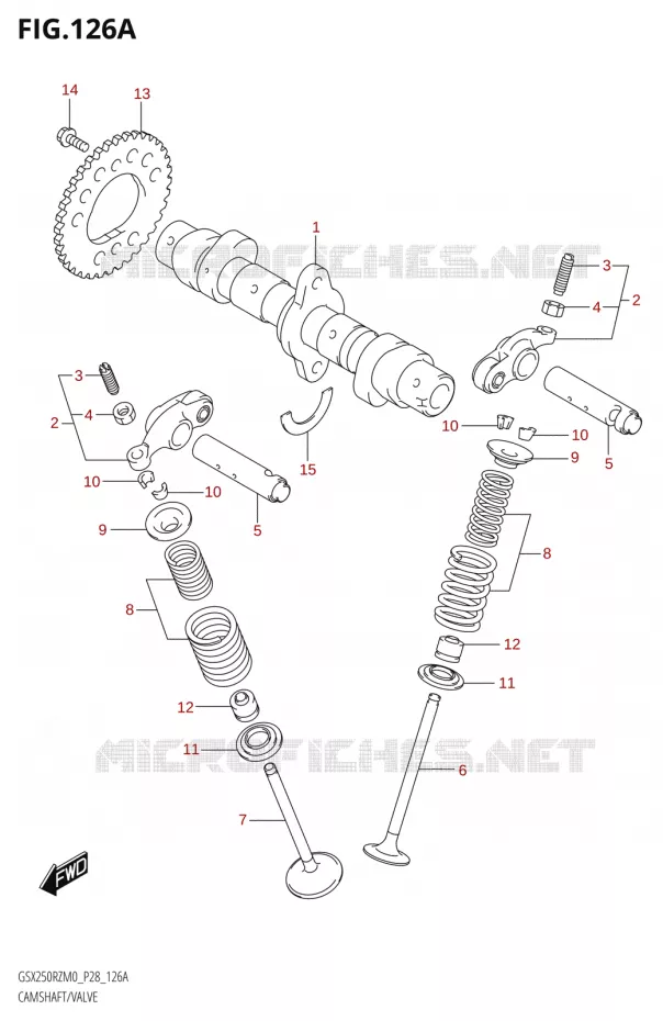 CAMSHAFT - VALVES Suzuki MOTO 250 GSX-R 2020  GSX250RZ M0 E03,E28,E33