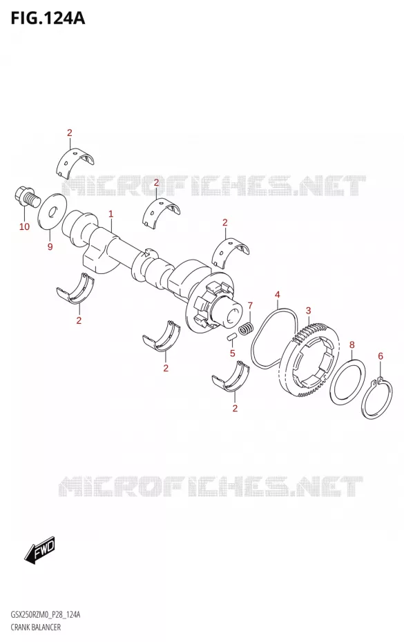 CRANK BALANCER Suzuki MOTO 250 GSX-R 2020  GSX250RZ M0 E03,E28,E33